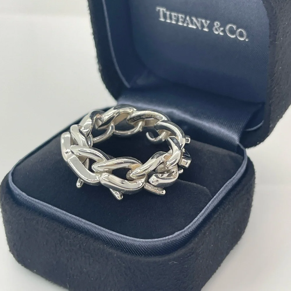 Tiffany & Co. Silver Link Ring - Picture 8 of 16